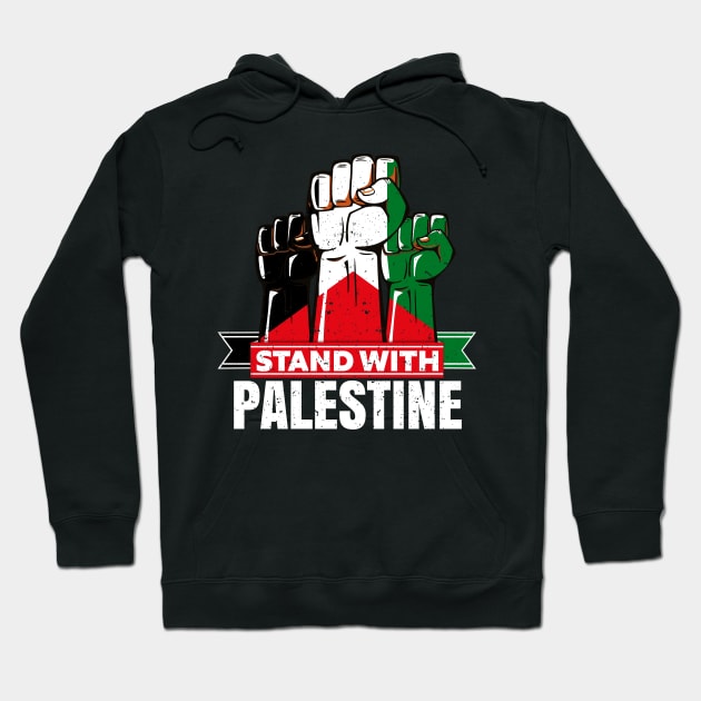 Stand With Palestine Will Be Free Flag Free Jerusalem, Free Gaza Hoodie by JJDezigns